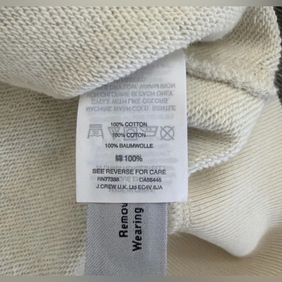 J. Crew Men’s size Large Vintage Fleece G2779 100% Cotton Heathered Gray & Oat - Picture 6 of 15